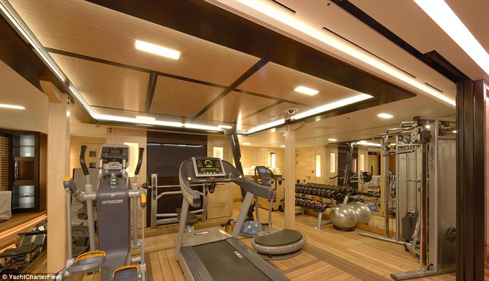 Superyacht Amaryllis gym area