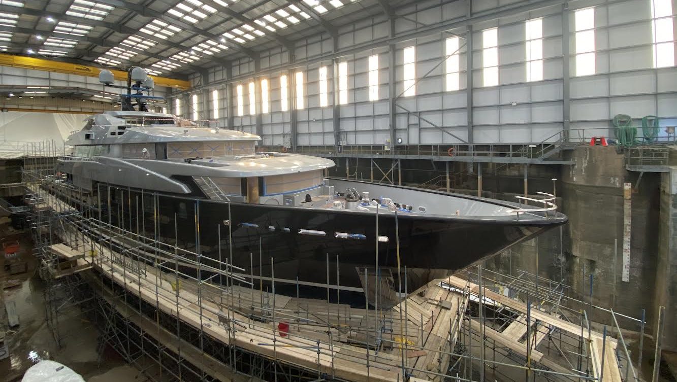 M/Y Slipstream at Pendennis Shipyard 