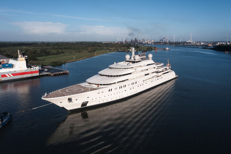 Lurssen Yachts 146m Superyacht Opera launched from facility in Germany