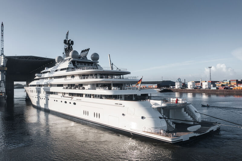 146m Superyacht Opera Stern shot