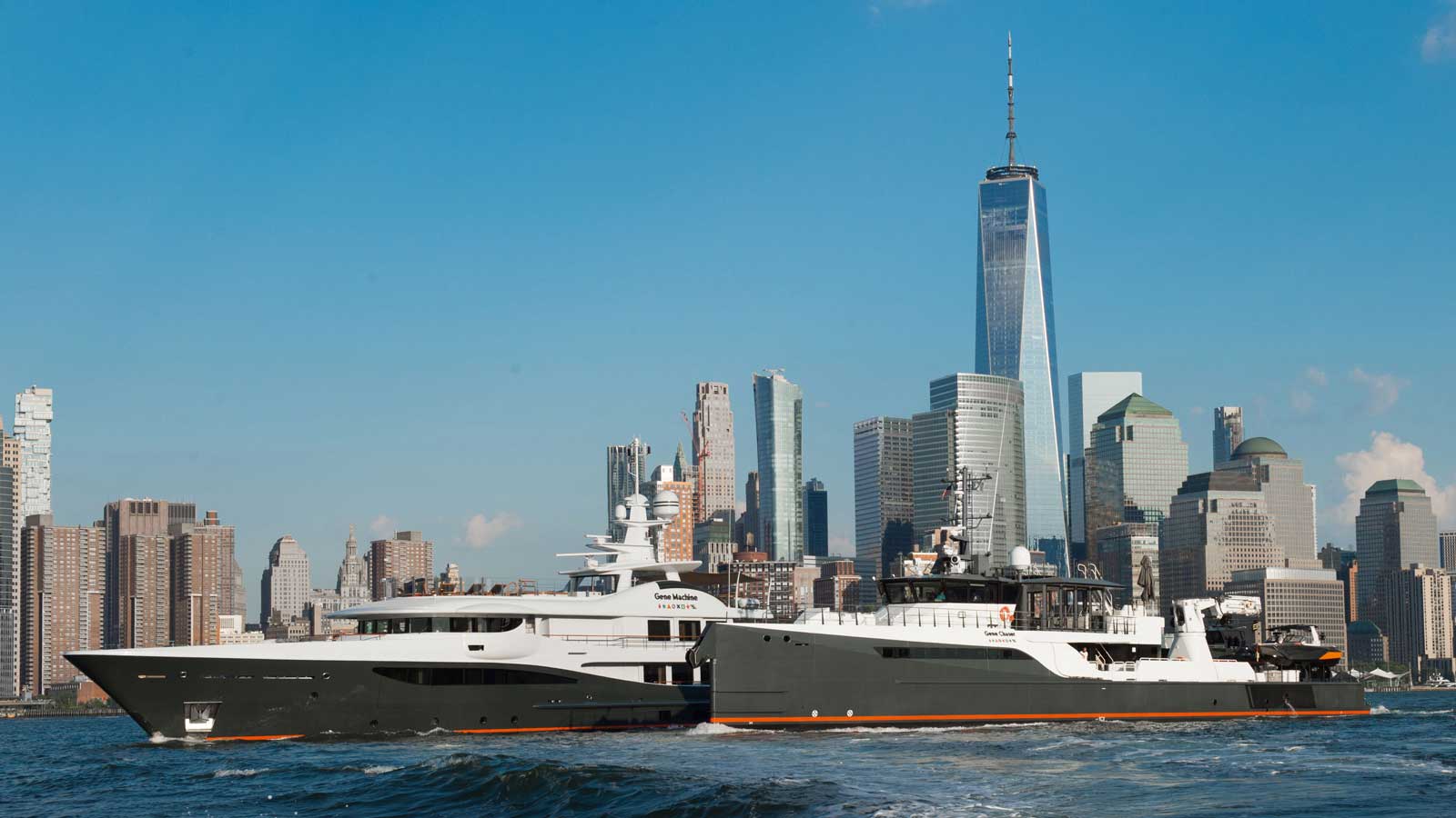 M/Y Gene Machine and it's support vessel