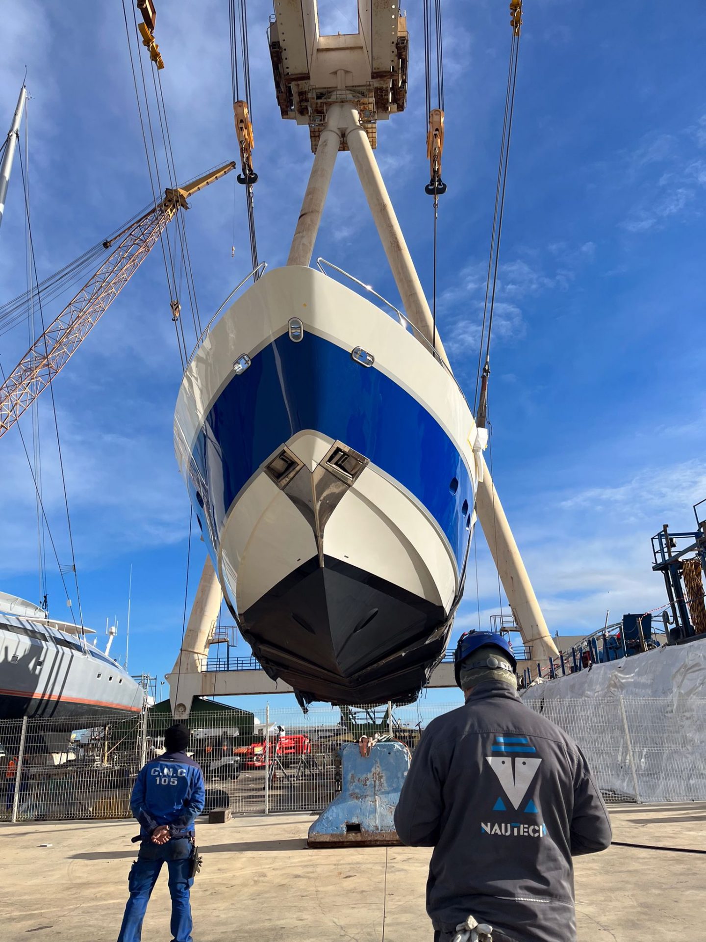 Yacht Lift At Nautech shipyard, La Ciotat