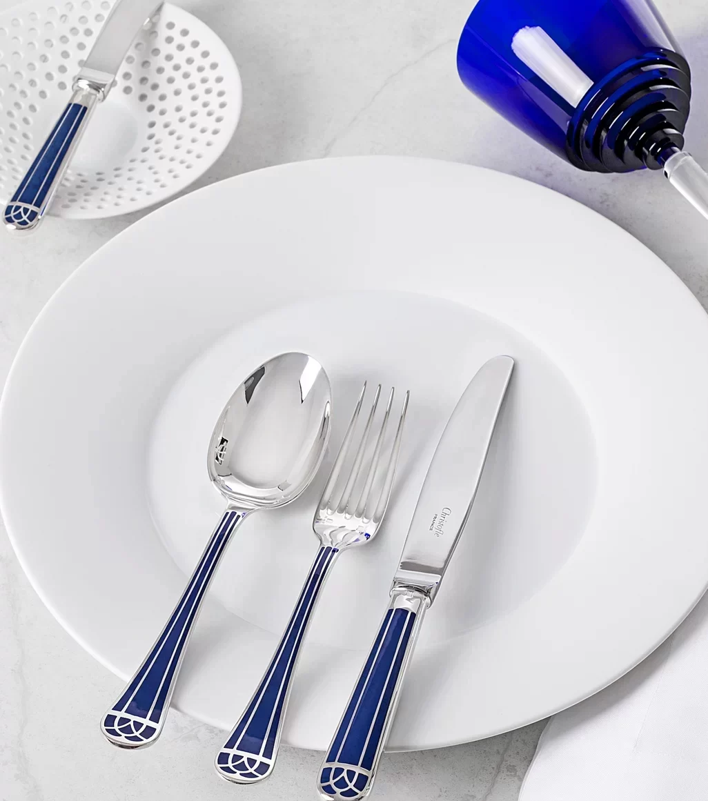 Blue Christofle Tableware