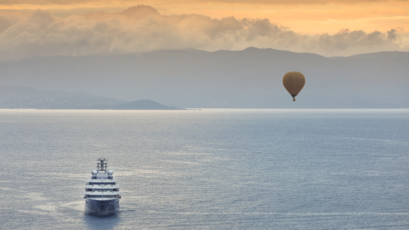 there are many Hot Air Balloon options for Superyacht guests